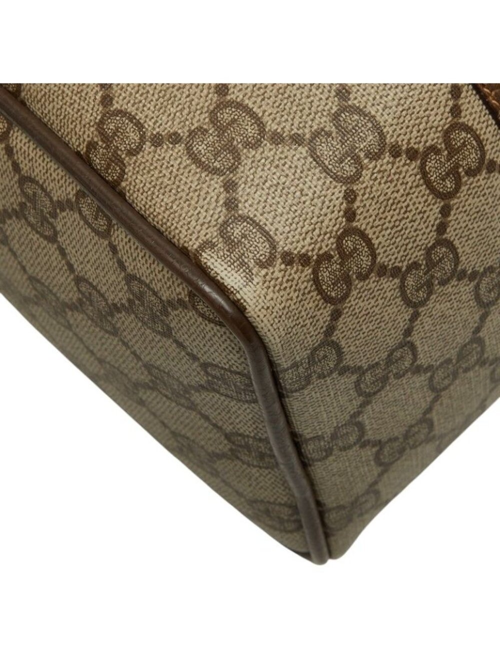 Gucci Vintage Sherry Line GG Supreme Mini Boston Bag Beige Leather - Picture 7 of 10